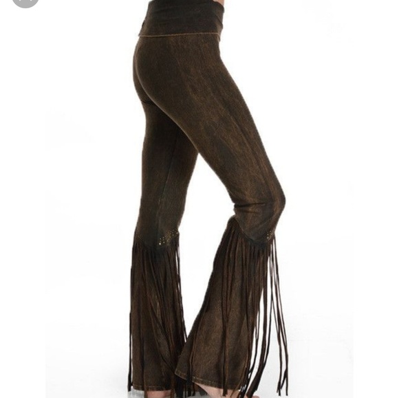 fringe yoga pants